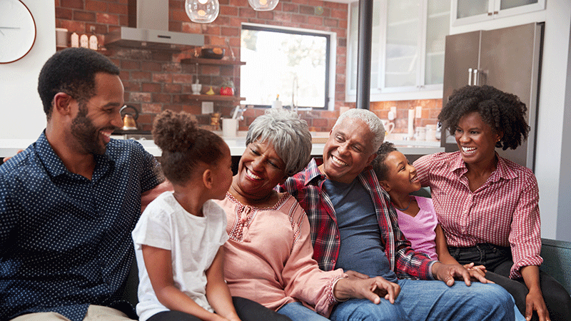 Family sitting together
