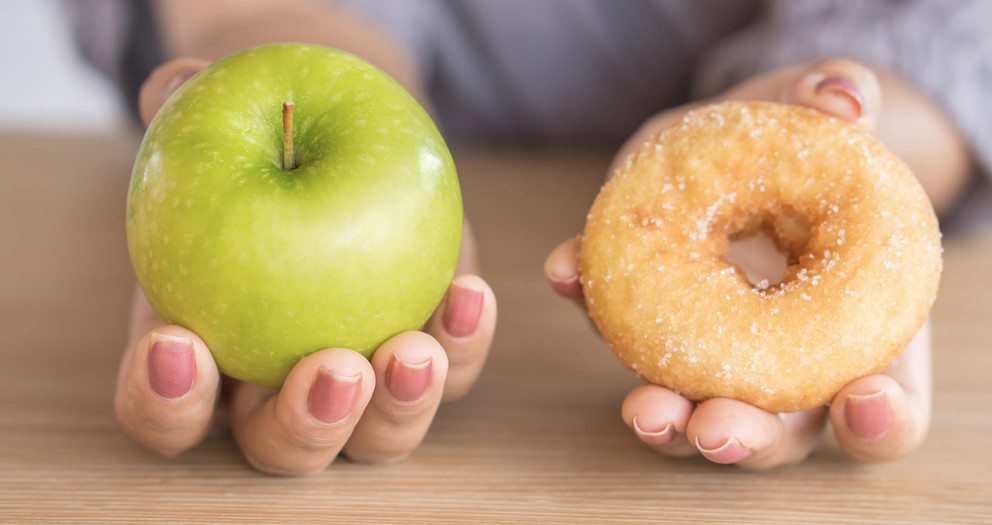 apple and donut