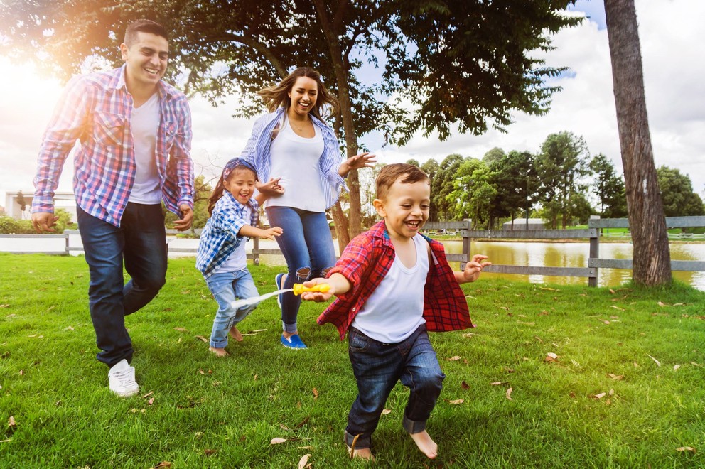 family in park